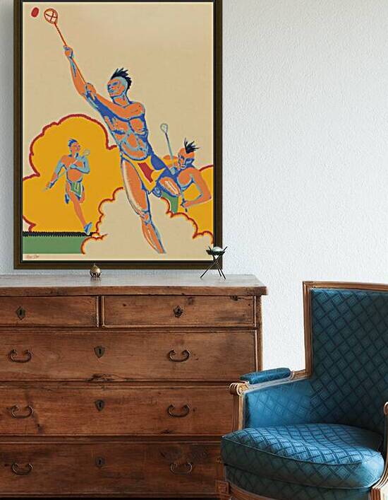 Native American Lacrosse Art by Row One Brand