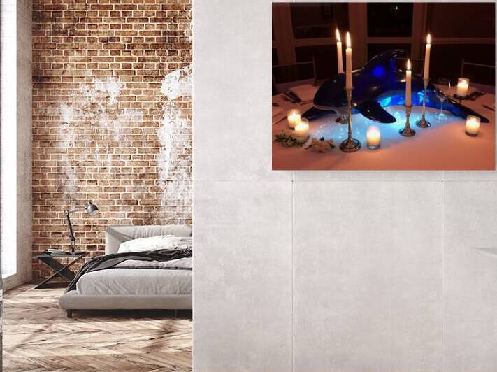 The dolphin with candles on the table is amazing and beautiful by nor 2020