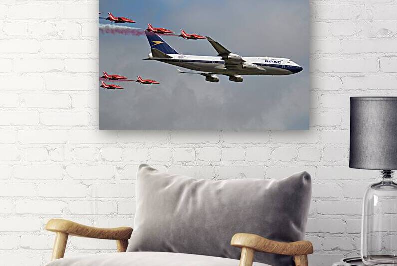  BA  BOAC 747 and Red Arrows by Ross Sharp