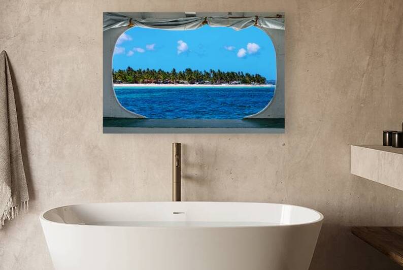 Tropical Island Boat Window View  by Bo Insogna