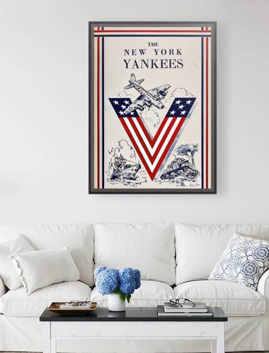 1943 New York Yankees World War II Art by Row One Brand