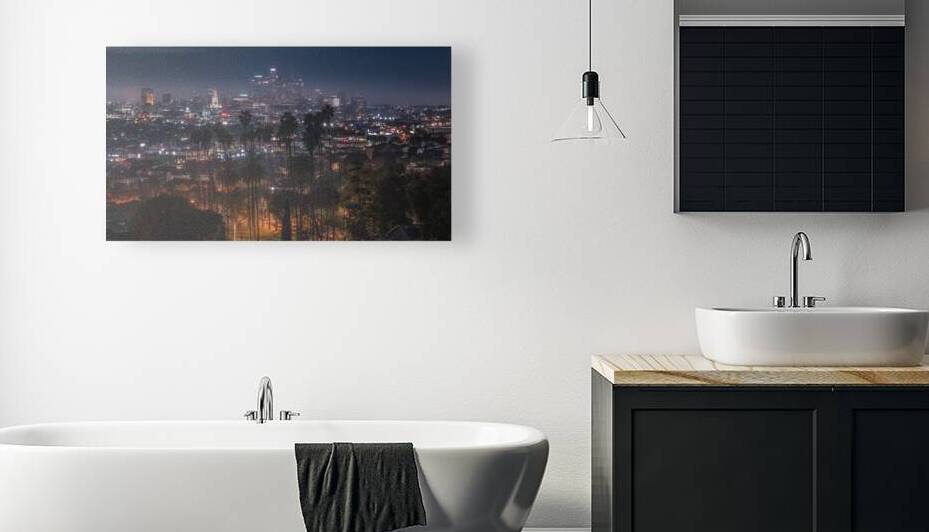 Los Angeles Cityscape | Night View with Iconic Palms by Dutch Photographer