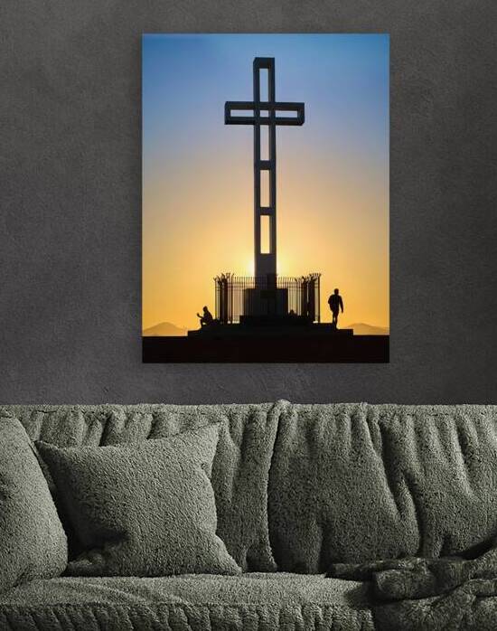 Mt Soledad Cross Silhouettes at Sunrise by Ryan Cameron