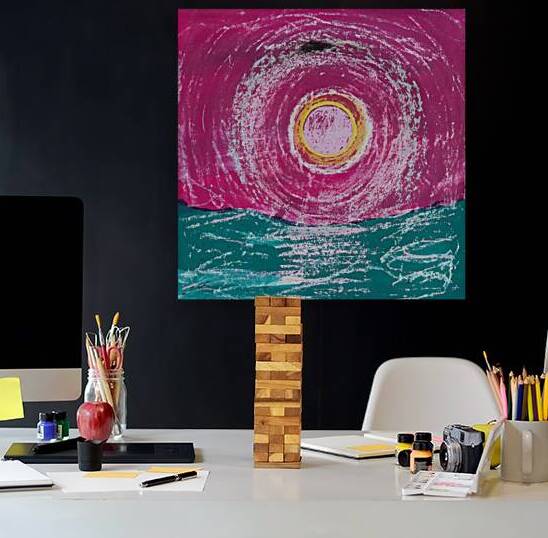 Seascape at Sunset by Robert Burton