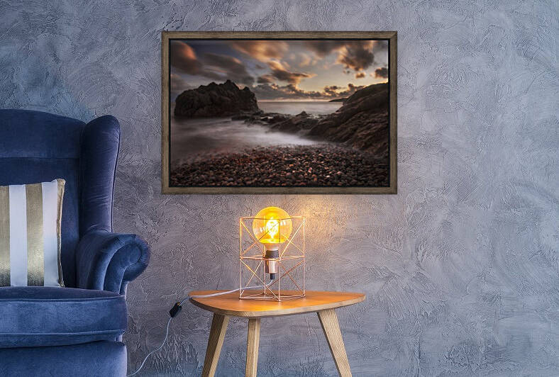 Sunset on Rotherslade Bay by Leighton Collins