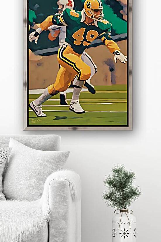 1988 Oregon Ducks Football Art Remix by Row One Brand