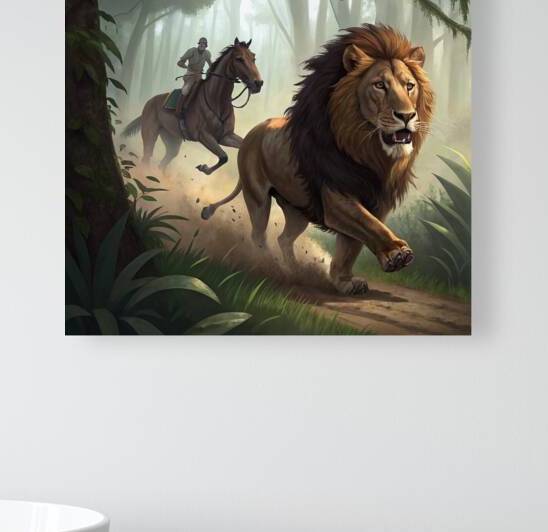 Chase in the Jungle - A Moment of Confrontation Between Man and Nature by Muservap 