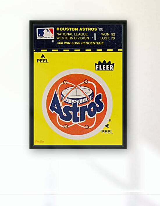 1981 Houston Astros Fleer Decal Wall Art by Row One Brand