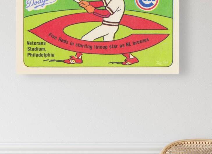 1976 Baseball All-Star Game Cartoon Art by Row One Brand