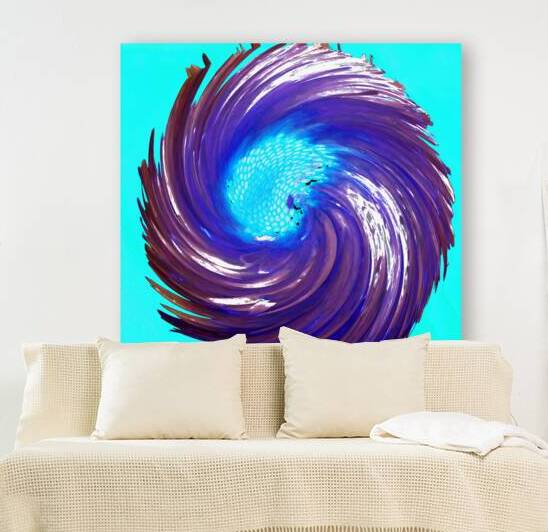 Abstract Swirling Turquoise Daisy Flower by Catriona Roberts Nature Photography and Designs