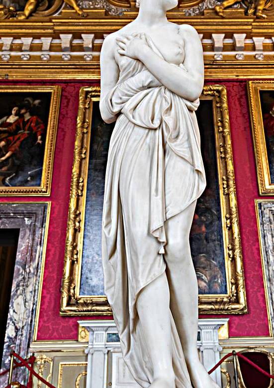Venus statue by scultor Antonio Canova. White marble classic fe by Paolo Modena