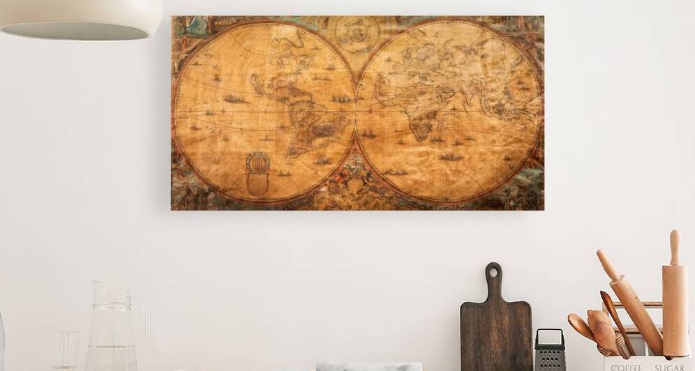 Ancient cartography. Authentic old map. Exploration geography  by Paolo Modena