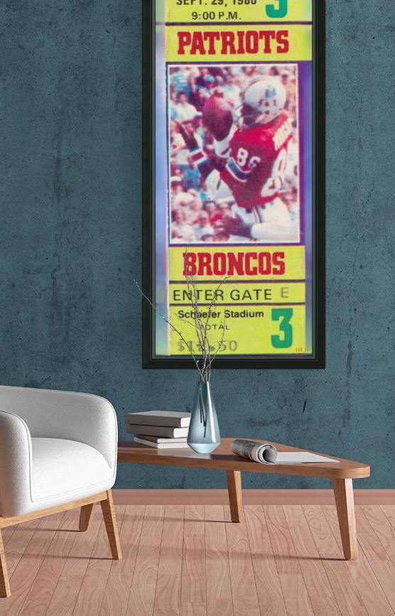 1980 New England Patriots vs. Denver Broncos Monday Night Game by Row One Brand