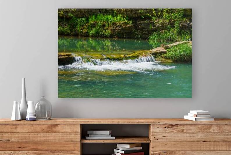 Emerald Flowing Waterfalls by Jennifer White