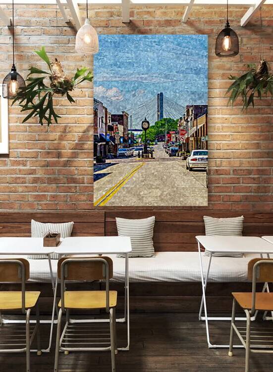Cape Girardeau Downtown Main St Painterly by Jennifer White