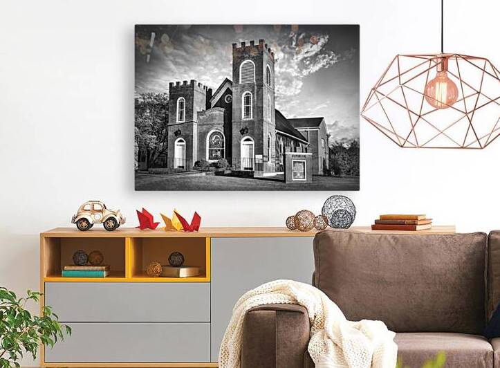 Bluff City Tennessee UM Church in Black-and-White by Shelia Hunt Photography