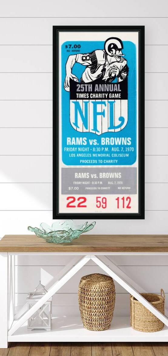 1970 Cleveland Browns vs. LA Rams by Row One Brand