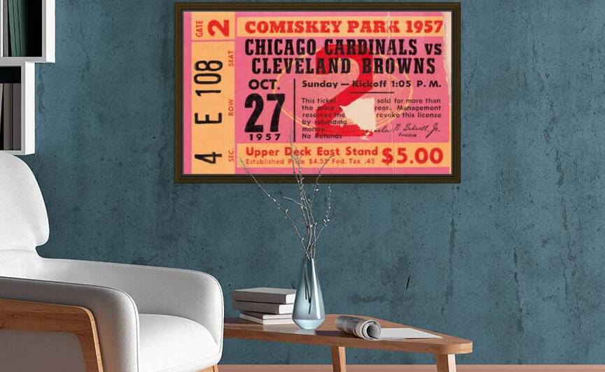 1957 Chicago Cardinals vs. Cleveland Browns Ticket by Row One Brand