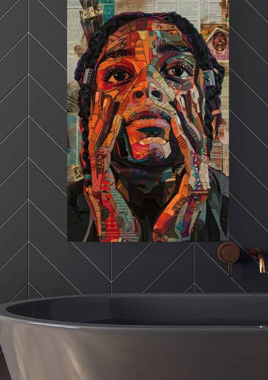 Collage Portrait of Hope 8927AB 52 by Abstract Rebellion