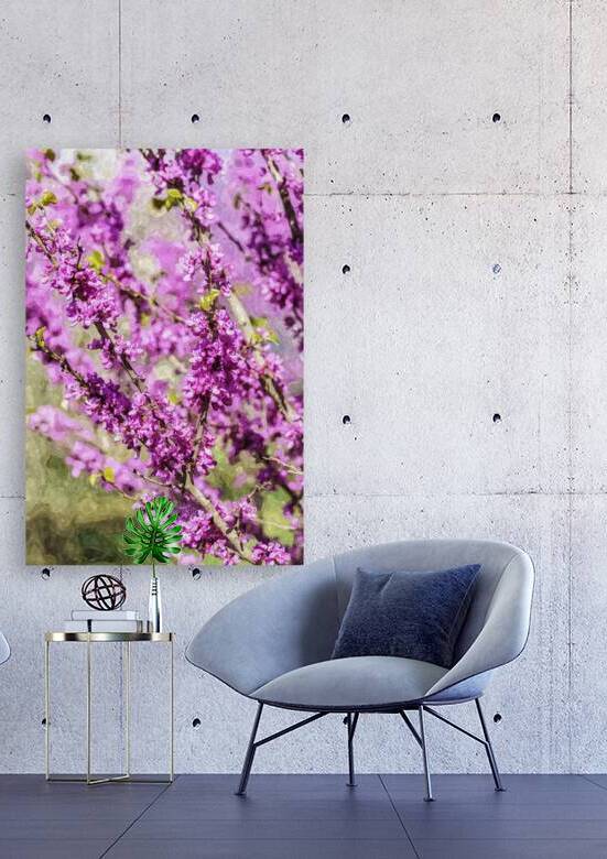 Purple Redbuds Painterly by Jennifer White