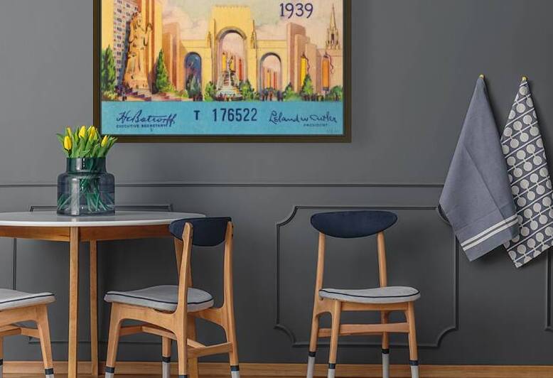 1939 Golden Gate Exposition Ticket Wall Art by Row One Brand