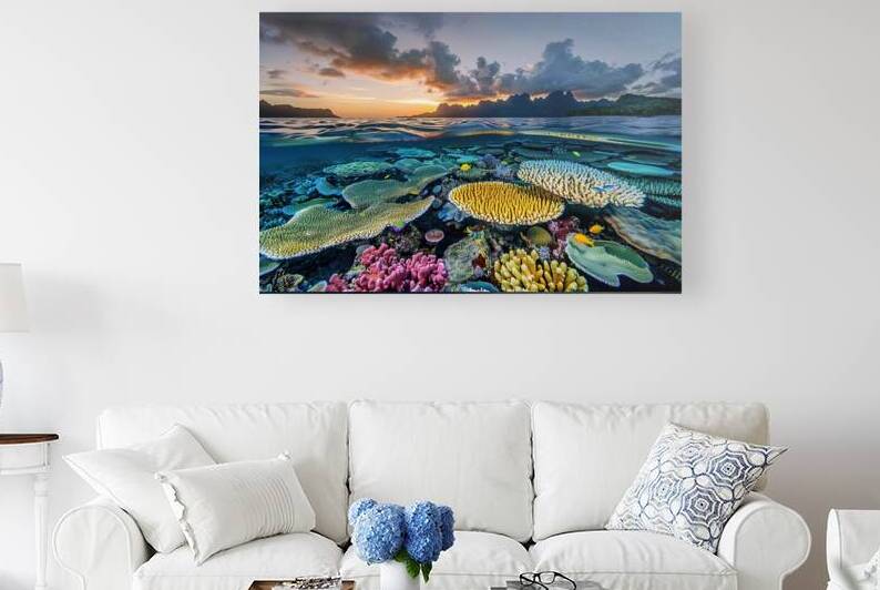 Coral Sunset Reef 9H3N2P 50 by Abstract Rebellion