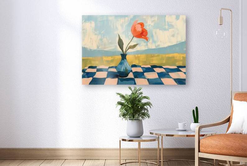Coral Tulip Still Life H92D3N 57 by Abstract Rebellion