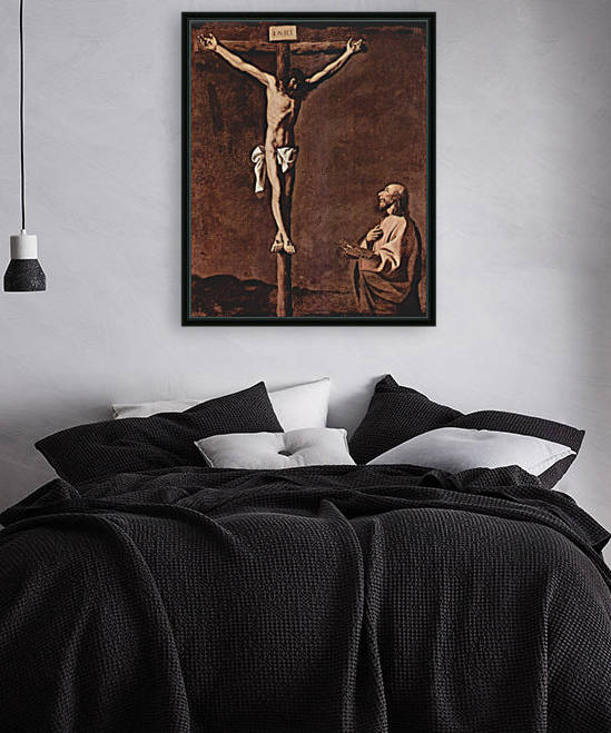 Hl. Lukas als Maler vor dem Gekreuzigten by Francisco de Zurbaran