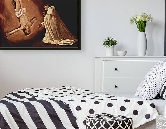 Crucifix with head down by Francisco de Zurbaran