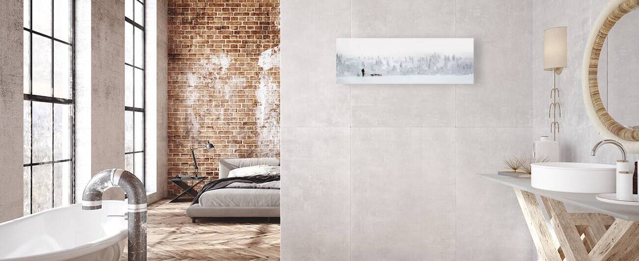 Husky dog sledding panorama by DELPHIMAGES