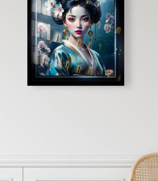 Aurelia Yukimura In An Elegant Kimono Amidst Cherry Blossoms In Full Bloom Gorgeous AI Concept Art by Xzendor7 by xzendor7