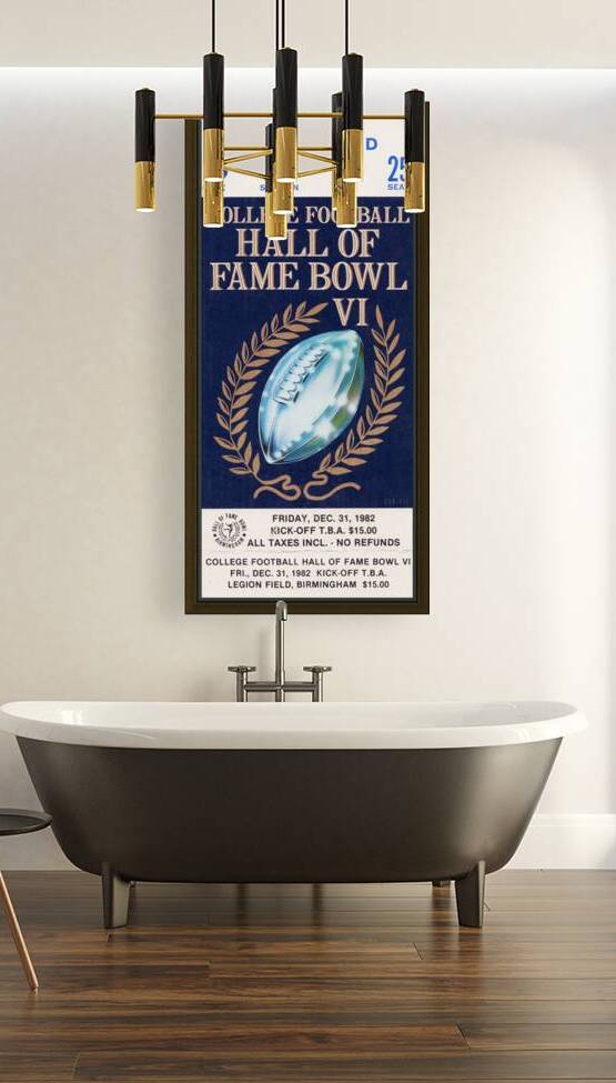 1982 Hall of Fame Bowl Ticket Wall Art by Row One Brand