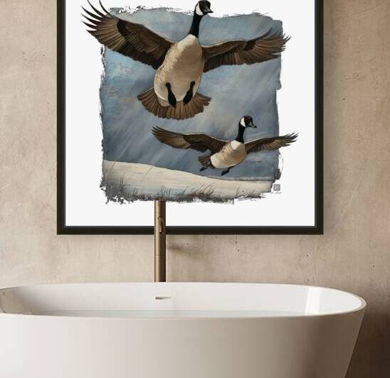 Canada geese by Kenneth Laird Studios