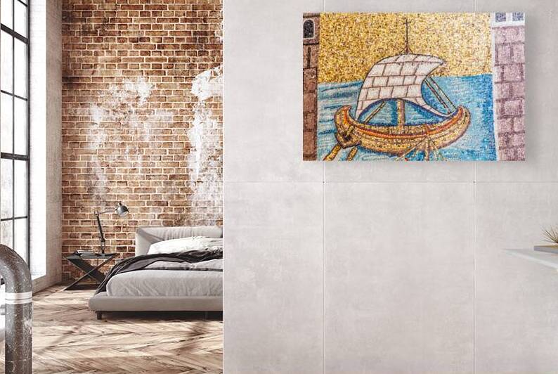 RAVENNA ITALY   Santa Apollinare Basilica antique interior dec by Paolo Modena