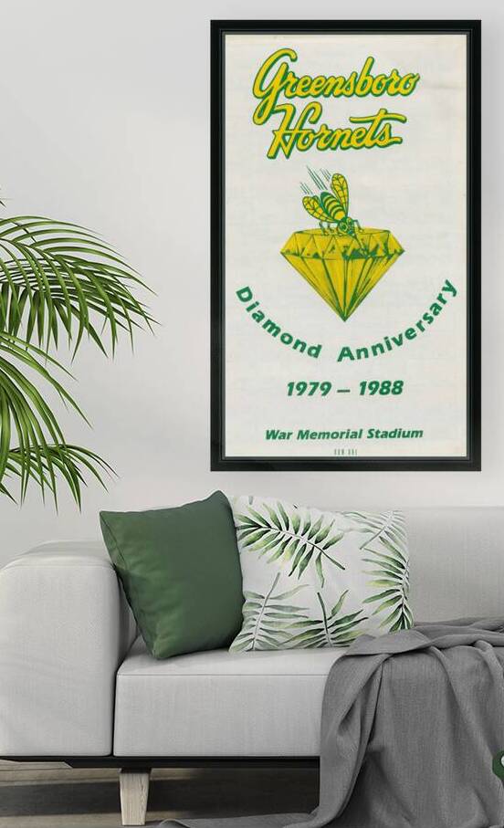 1988 Greensboro Hornets Art by Row One Brand