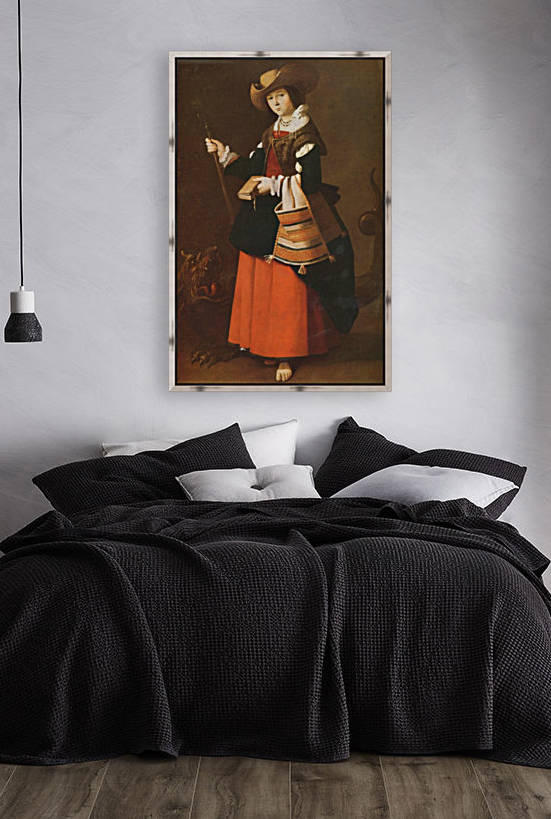 Saint Margaret, dressed as a shepherdess by Francisco de Zurbaran