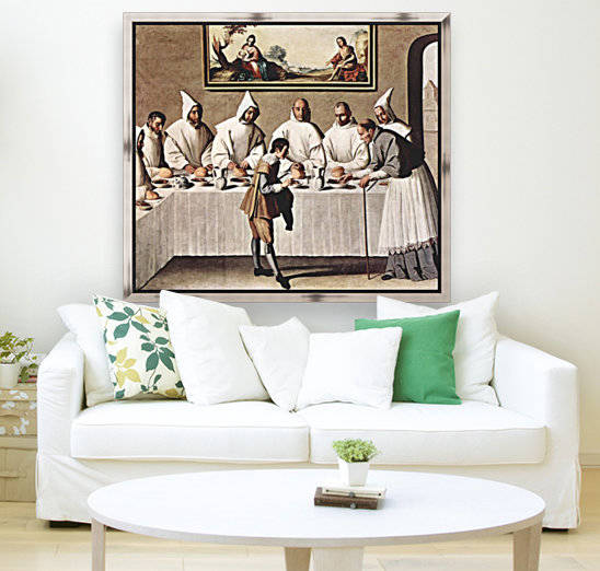 St. Hugh of Cluny in the Refectory of the Carthusians by Francisco de Zurbaran