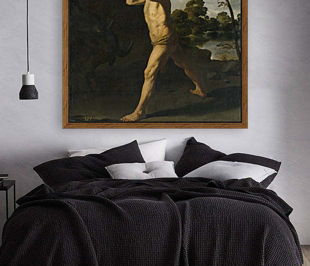 Hercules lucha contra el toro de Creta by Francisco de Zurbaran