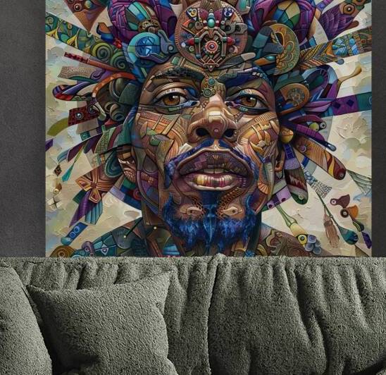 Cosmic Jimi Portrait K9P3N2 72 by Abstract Rebellion