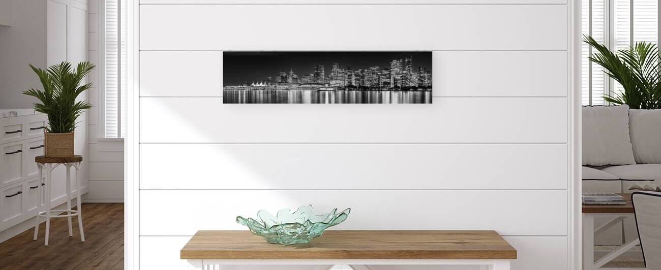 Amazing evening panorama from Vancouver | Monochrome by Melanie Viola