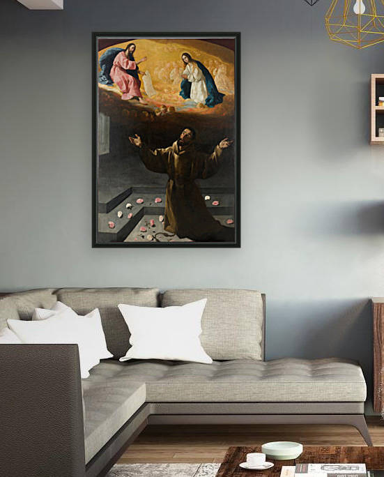 Saint Francis of Assisi and two angels by Francisco de Zurbaran