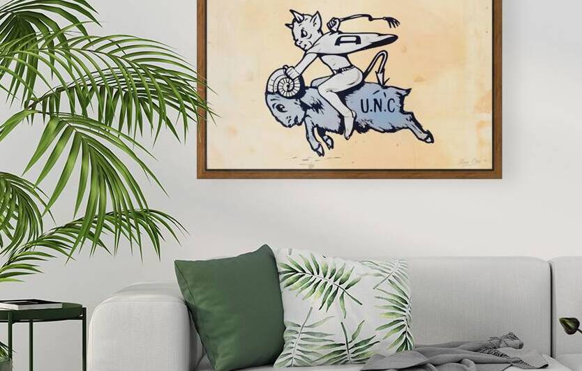 Vintage 1950s Duke UNC Cartoon Art by Row One Brand