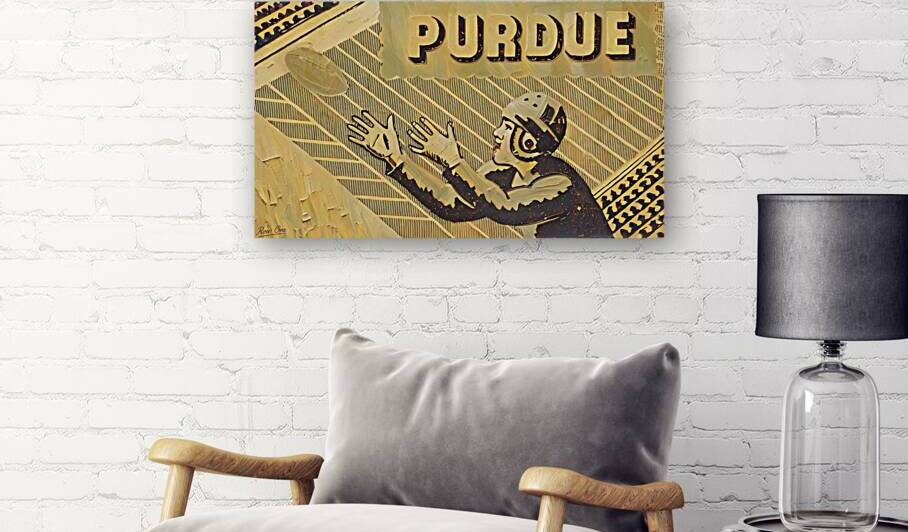 1948 Purdue Football Ticket Remix Wall Art by Row One Brand