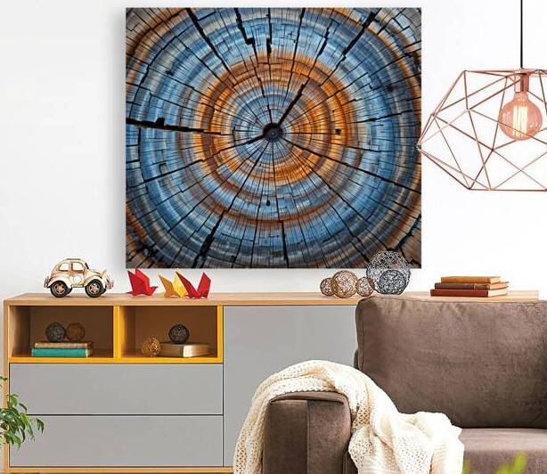 Textured Wood Grain - Artistic Tree Ring Close-Up by el halaoui ali