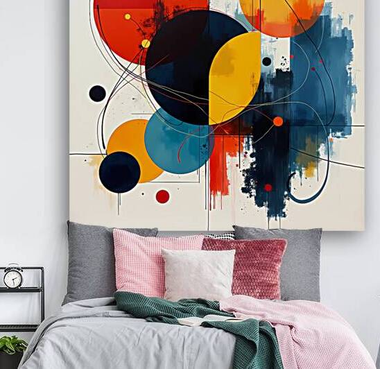 Bold Abstract Composition - Colorful Geometric Art by el halaoui ali