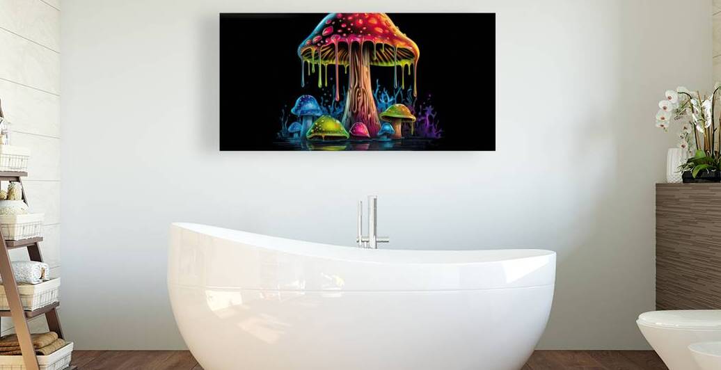 Colour neon mushroom by Point Art