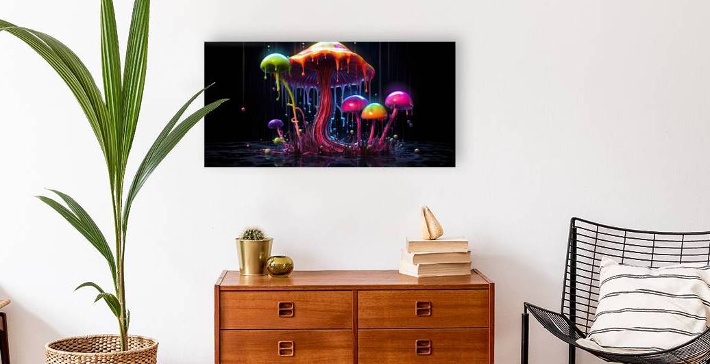 Psychedelic mushroom by Point Art
