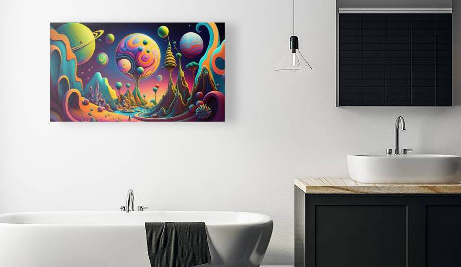 Psychedelic Space banner template by Point Art