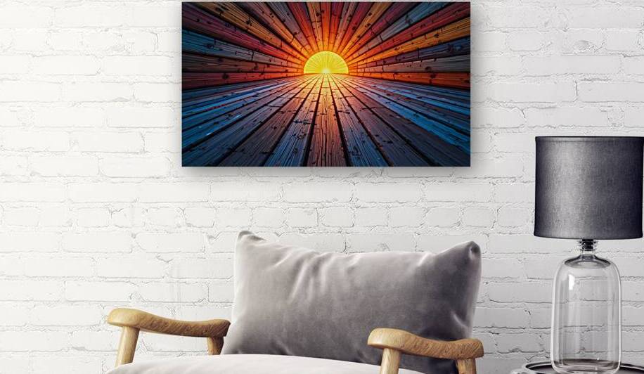Vibrant Sunrise Perspective - Colorful Abstract Art by el halaoui ali