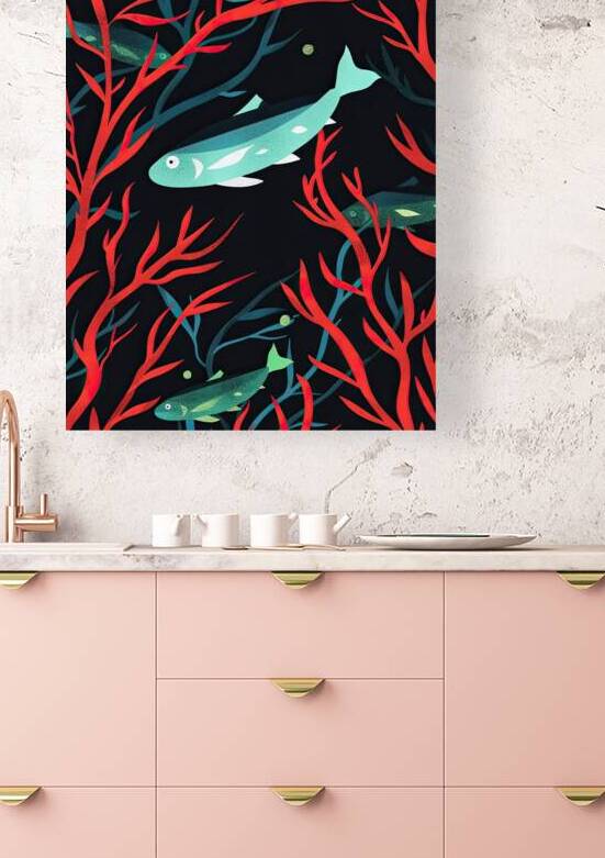 Crimson Coral Reef 7H29P4 48 by Abstract Rebellion